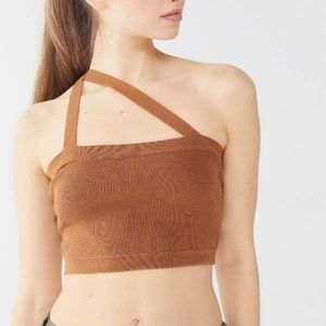 UO symmetrical one shoulder crop top